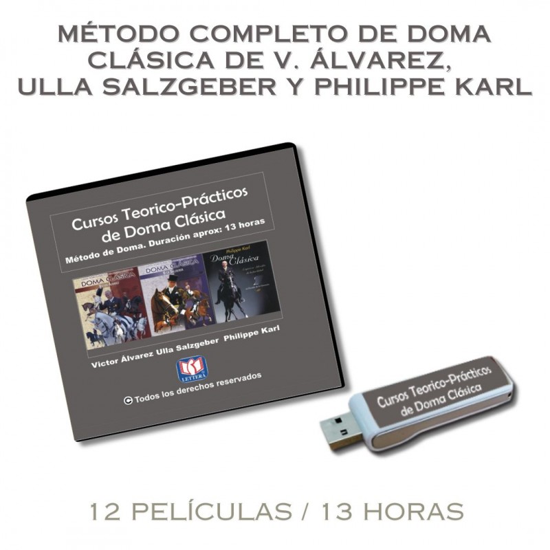 MÉTODO COMPLETO DE DOMA CLÁSICA DE V. ÁLVAREZ, U. SALZGEBERT Y P. KARL 12 PELÍCULAS