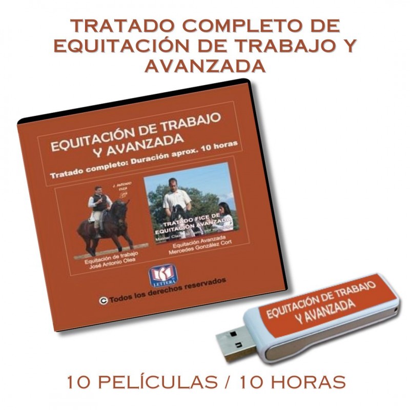 TRATADO COMPLETO DE EQUITACIÓN DE TRABAJO Y AVANZADA 10 PELÍCULAS