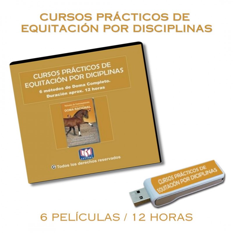 CURSOS PRÁCTICOS DE EQUITACIÓN POR DISCIPLINAS 12 PELÍCULAS